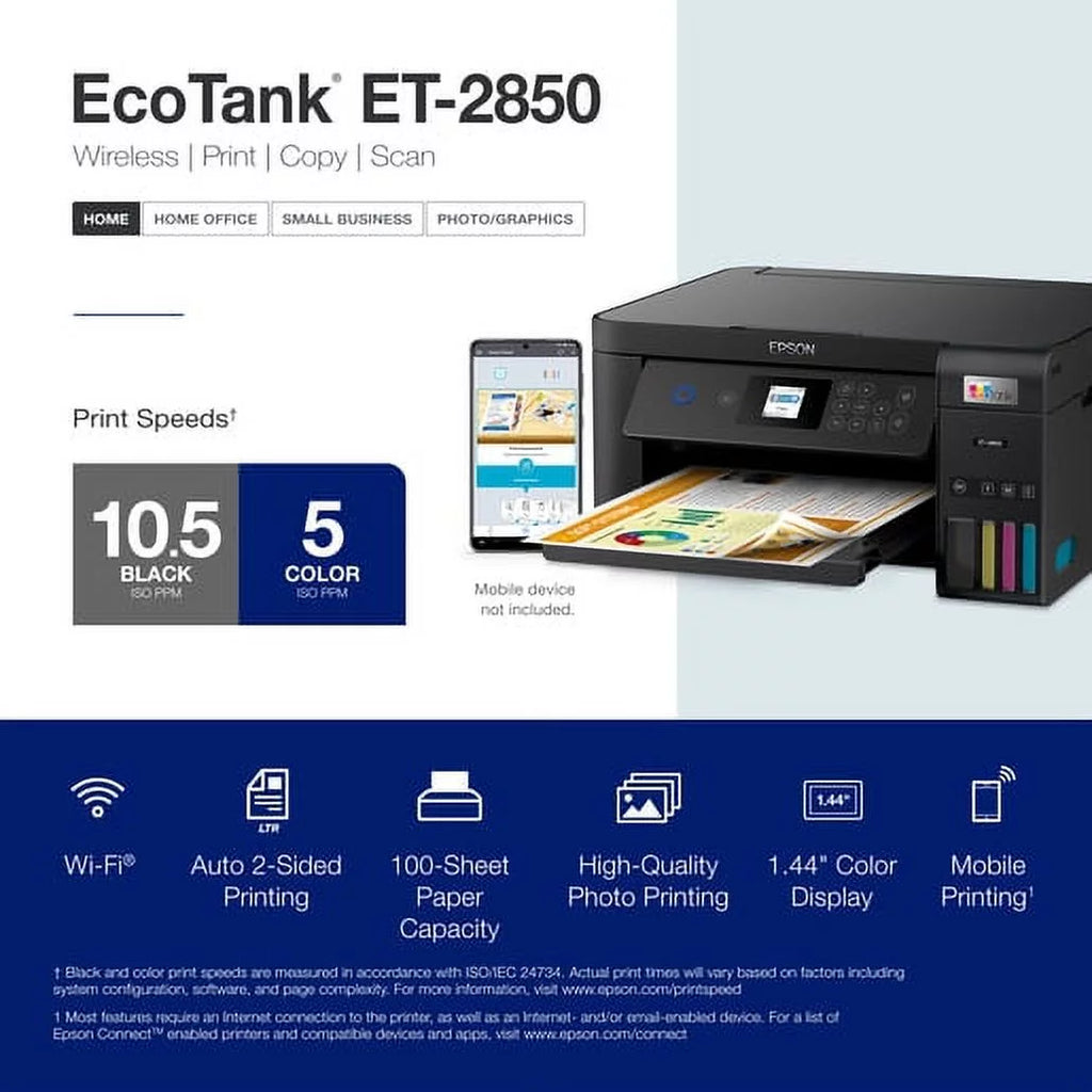 Wireless Color All-in-One Supertank Printer with Scan, Copy and Auto 2-sided Printing L7249