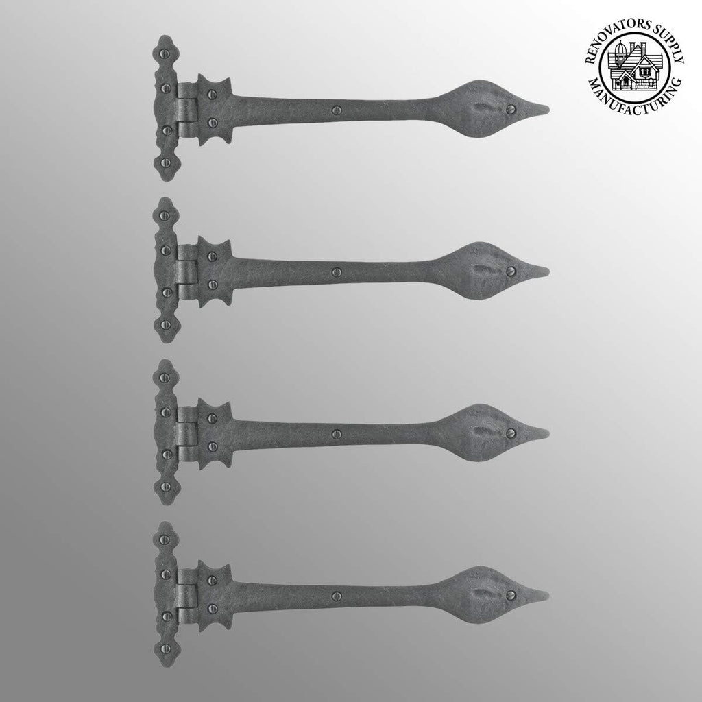 Black Wrought Iron Door Hinge 11.25 Long Pack of 4 K4895