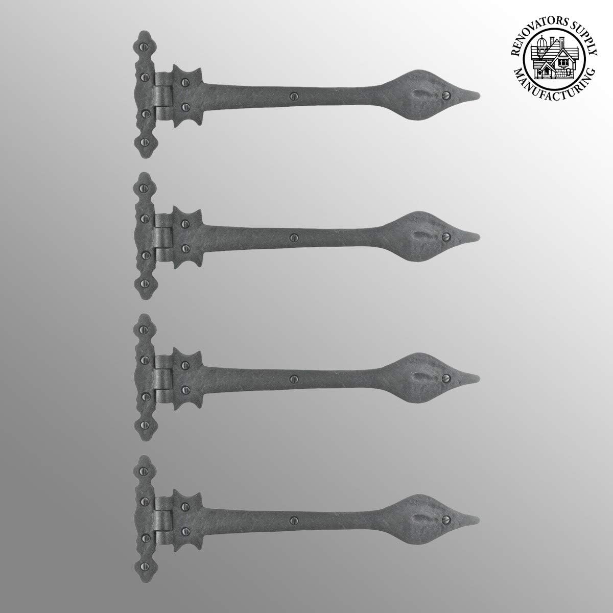 Black Wrought Iron Door Hinge 11.25 Long Pack of 4 K4895