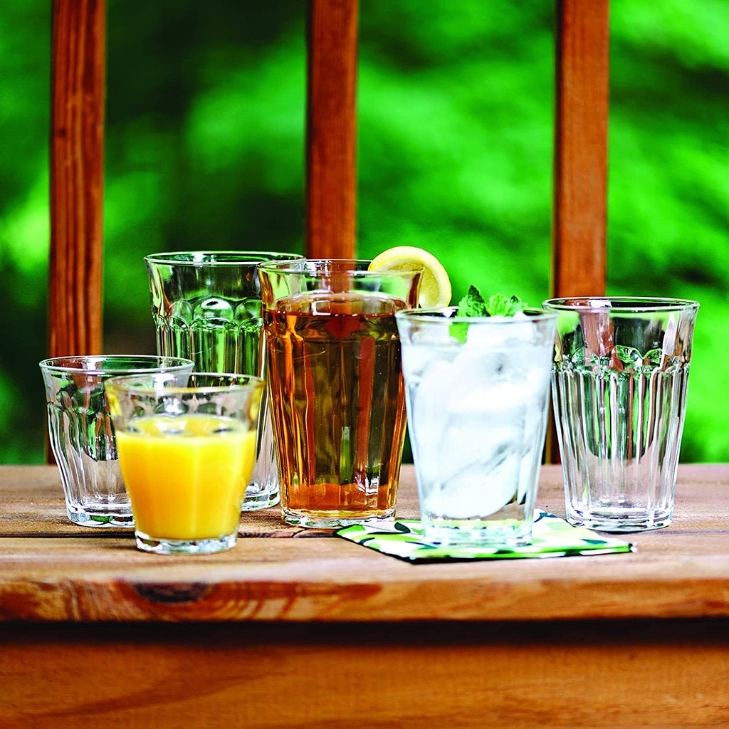 36 Piece Clear Tempered Glass Drinkware and Tumbler W779