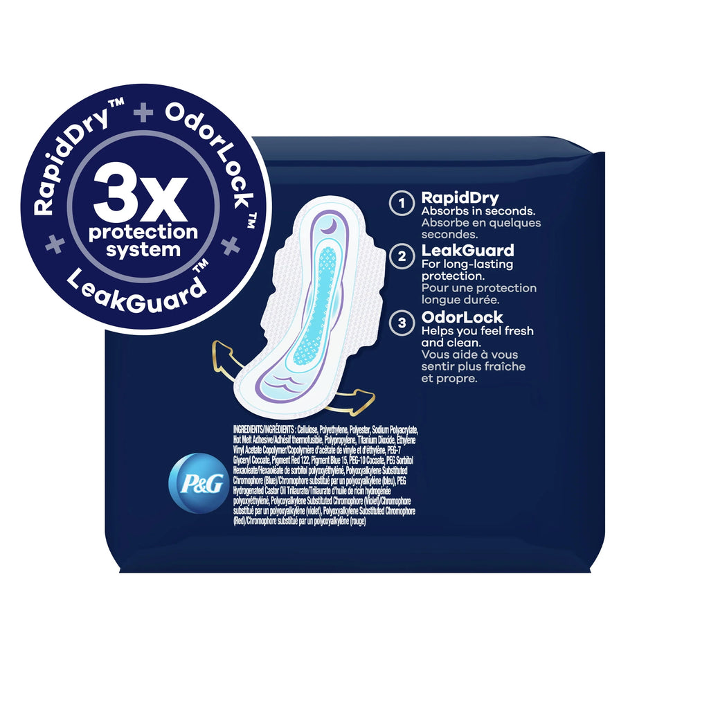 Ultra Thin Overnight Pads with Wings, Size 4, 50 CT J4189