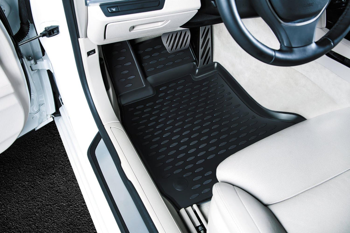 Black Floor Mats Front & 2nd Row Seat Liner Set J993478