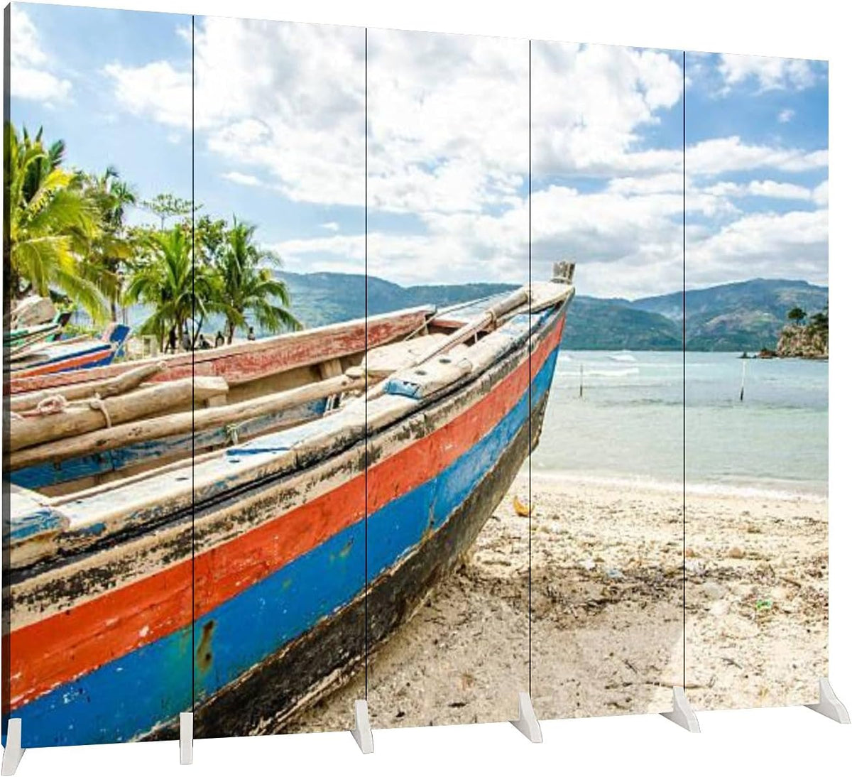 6 Panels Folding Canvas Screen Divider N7753
