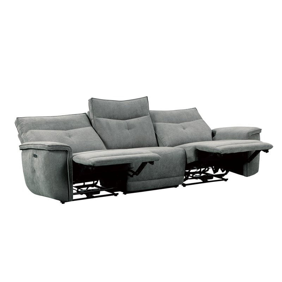 3-Piece Wood & Fabric Sofa in Dark Gray J42423