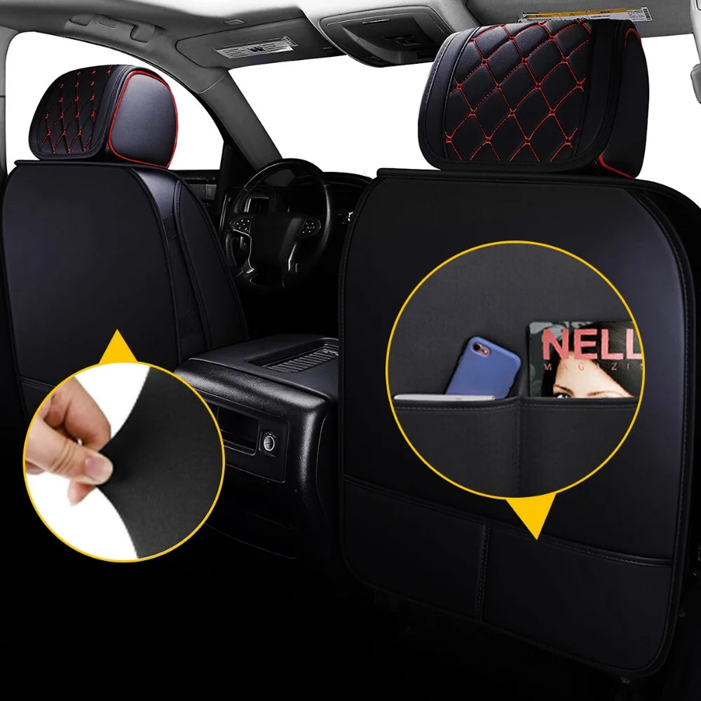 Black-Red Full Set Car Seat Covers X3263