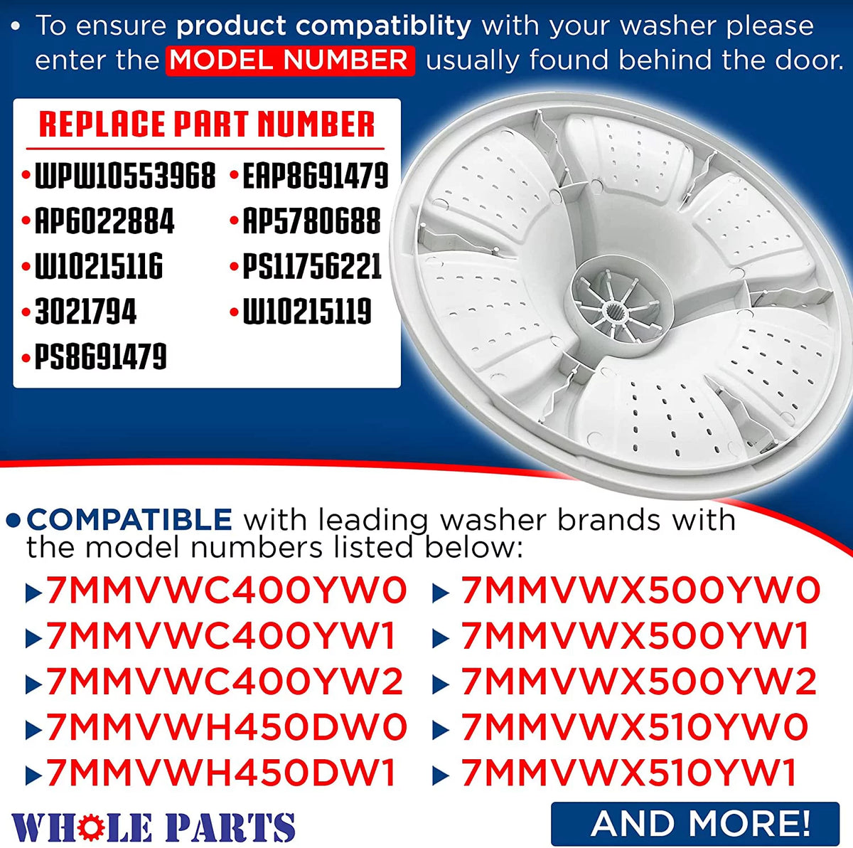 Washer Washplate Replacement R44552