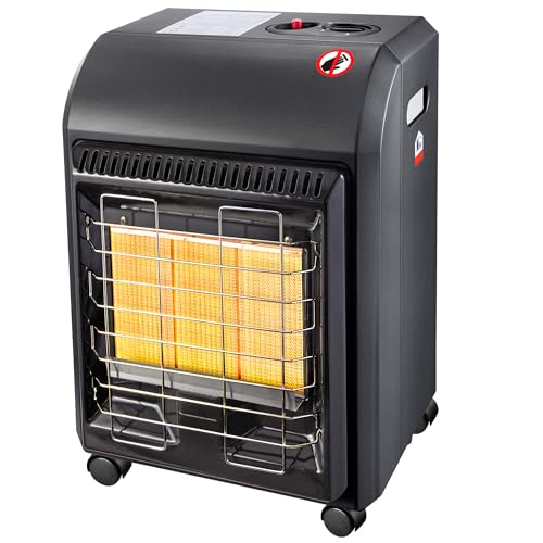 Propane Patio Heater, Portable Outdoor 18000BTU Gas Radiant Heater E60783