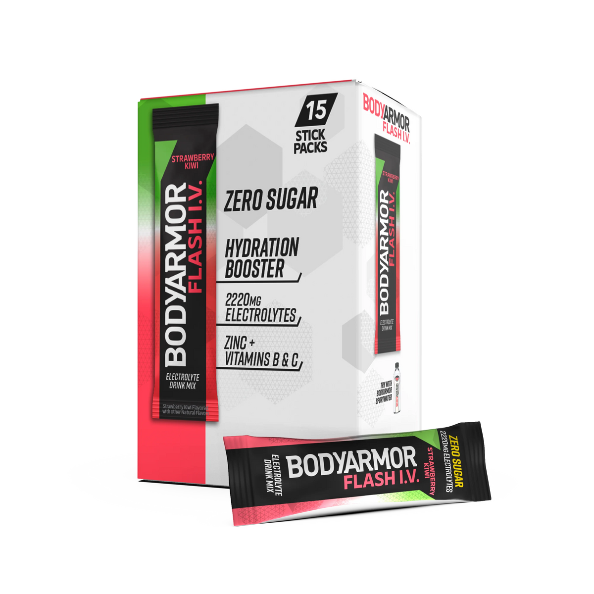Strawberry Kiwi Electrolyte Powder Sticks, 15pk J298