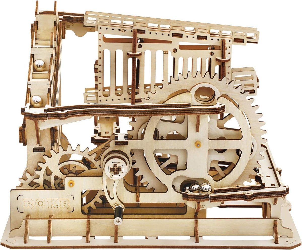 3D Wooden Puzzle Marble Run Model Building Kits Mechanical Puzzle Toy Pack of 2 N1952
