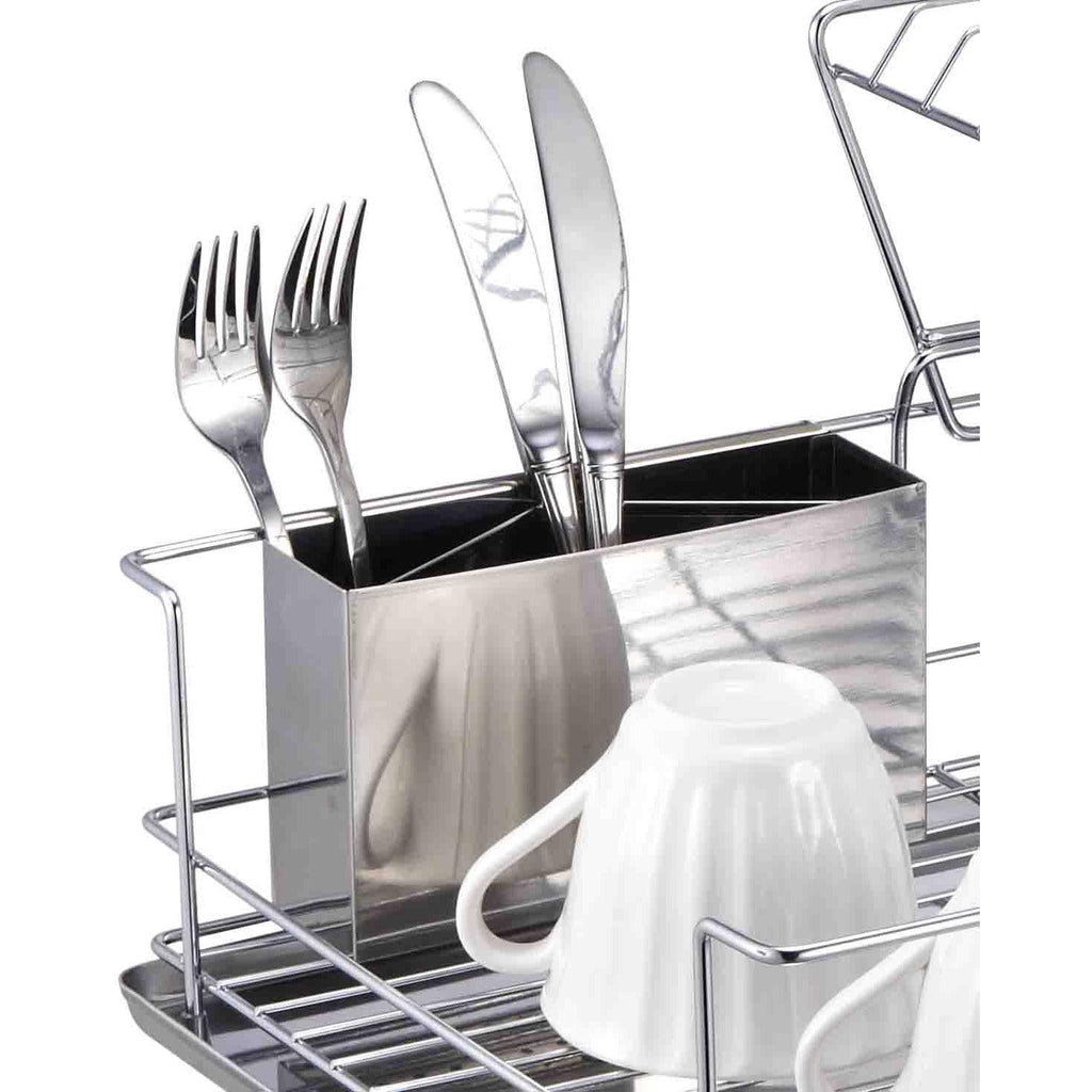 2-Tier 3 Piece Steel Dish Drainer Y519