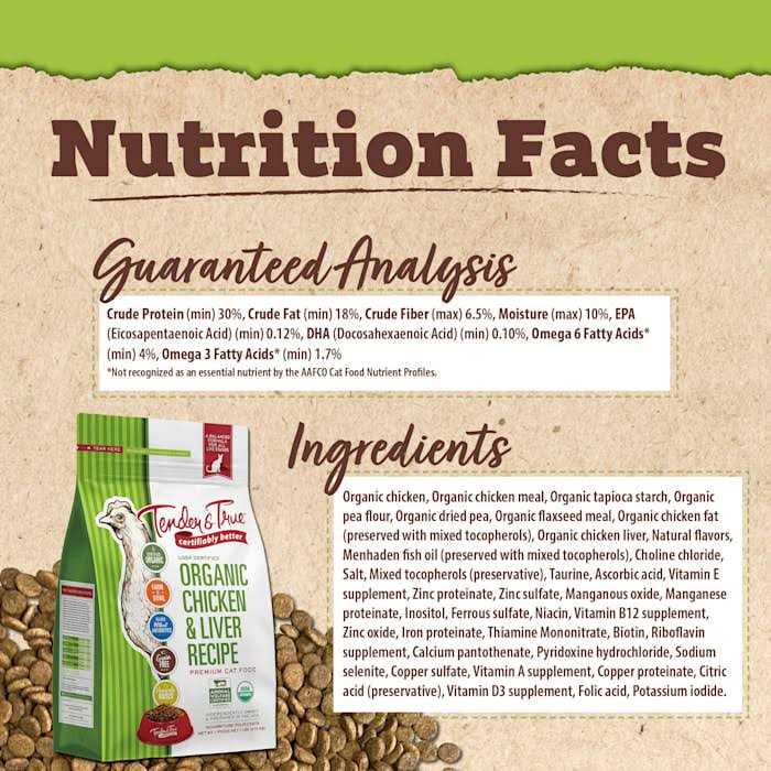 Organic Chicken & Liver Recipe Dry Cat Food L9956