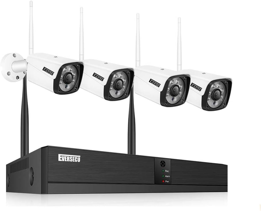 2K 3MP 8 Channel Wireless IP Security Camera System with 12 Inch Monitor & 1TB HDD J1360