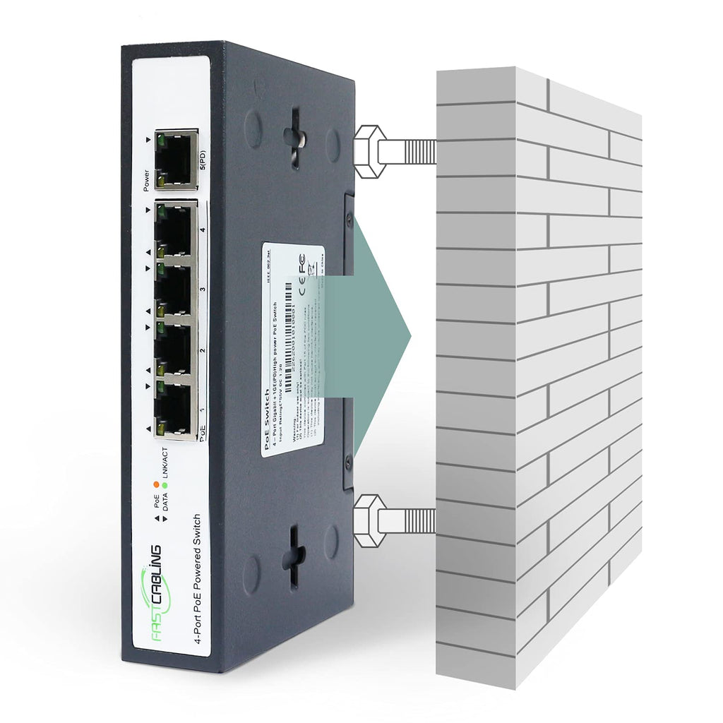 PoE Powered Switch, 65W Passthrough Power, IEEE802.3bt Standard Y79772