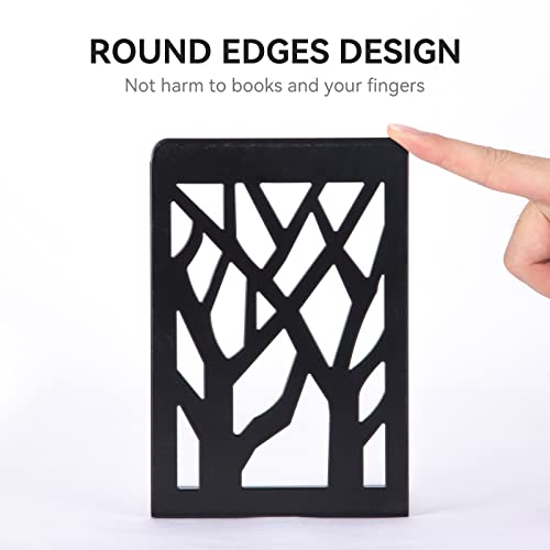 Metal Bookends Black 3 Pair K110558