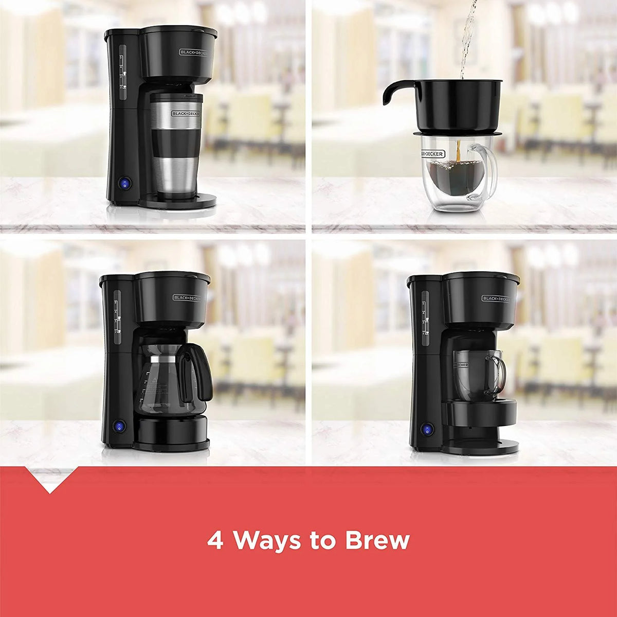 4-in-1 5-Cup Station Coffeemaker Y450