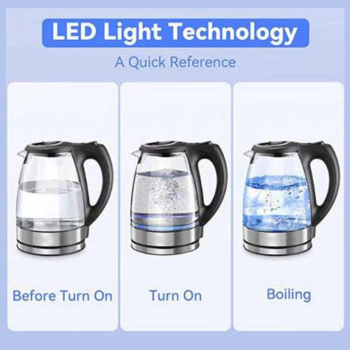 1.7L 1500W Glass Electric Kettle with Auto Shut-Off Z677528