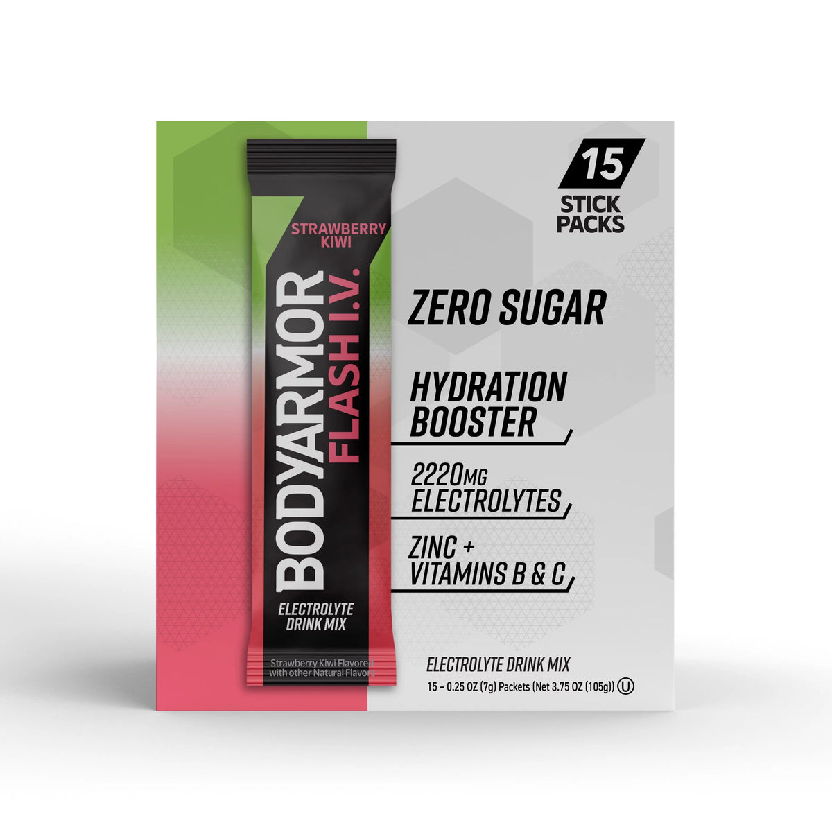 Strawberry Kiwi Electrolyte Powder Sticks, 15pk J298