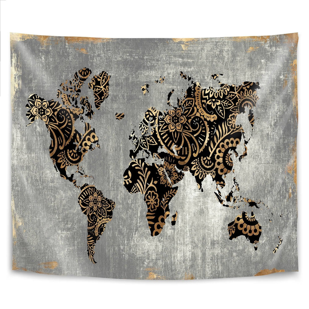 Gold World Map U612548