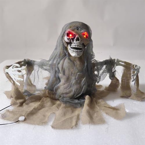 Animatronics Zombie Skeleton with Glowing Eyes and Sounds U97540