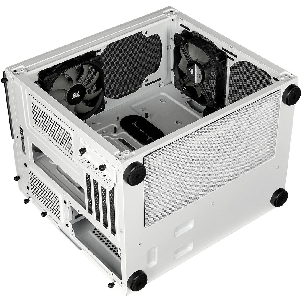 White Tempered Glass Micro ATX Case S4569