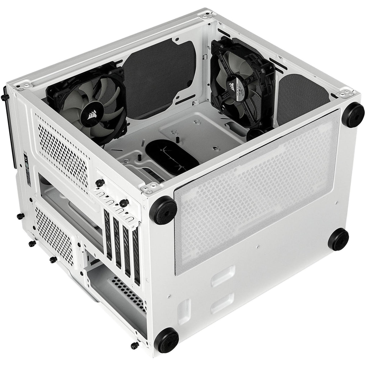 White Tempered Glass Micro ATX Case S4569