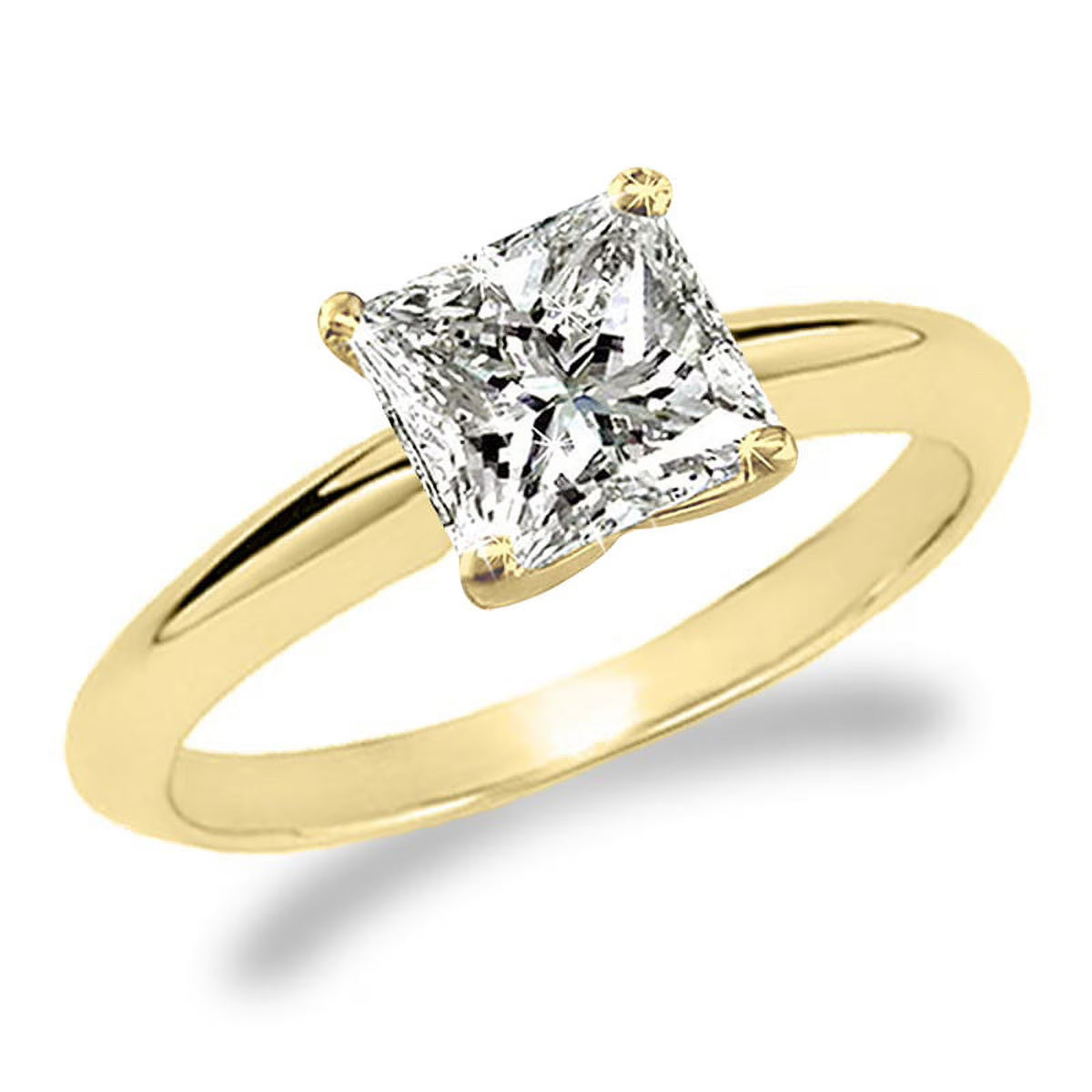 14K Yellow Gold Solitaire Engagement Ring Q2678
