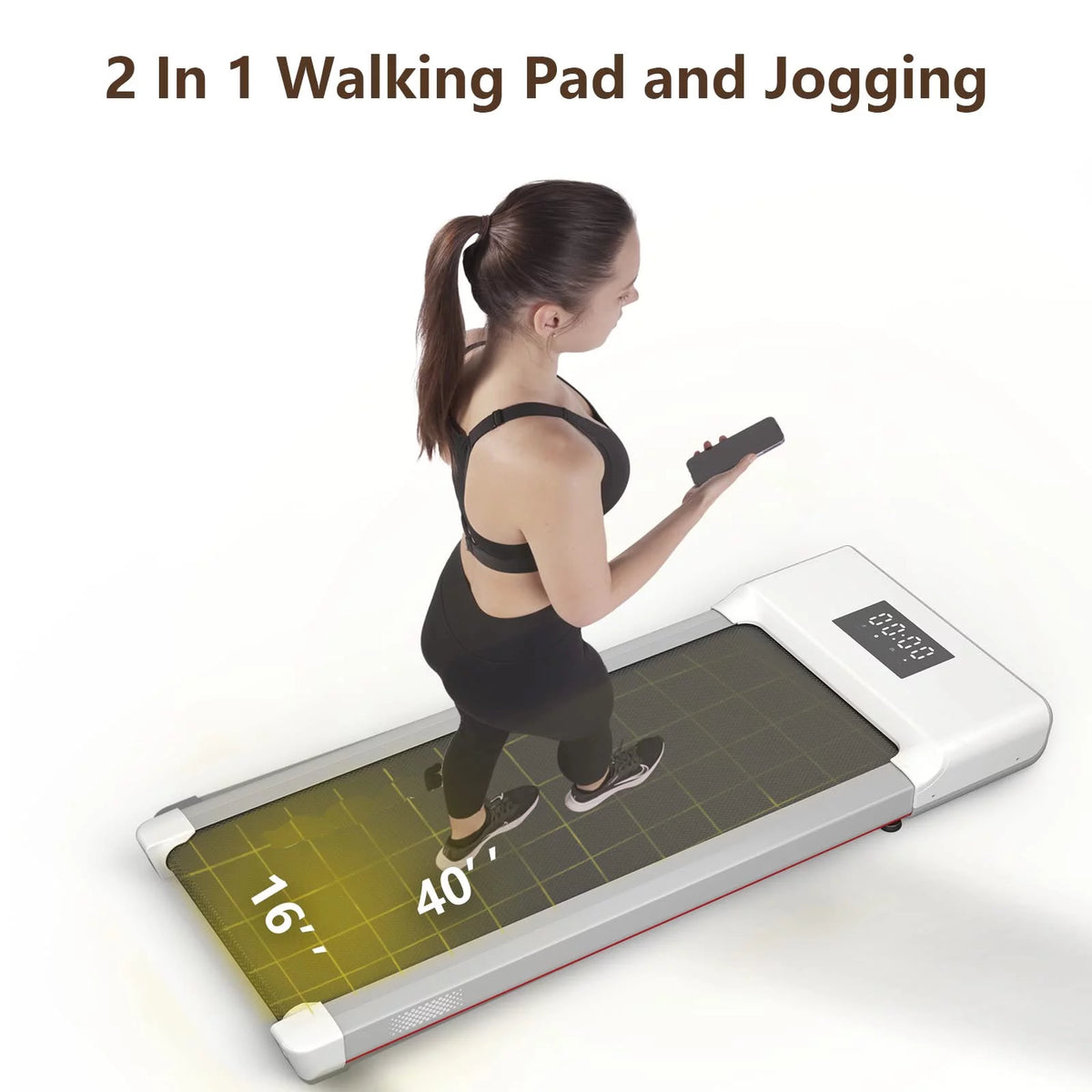 300lb 2.5HP Under Desk Treadmill with LED Display K330