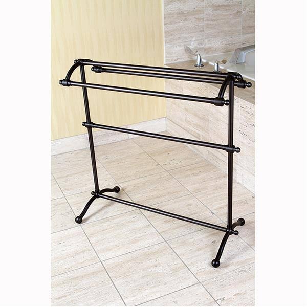 Satin Nickel Pedestal Towel Rack N2296