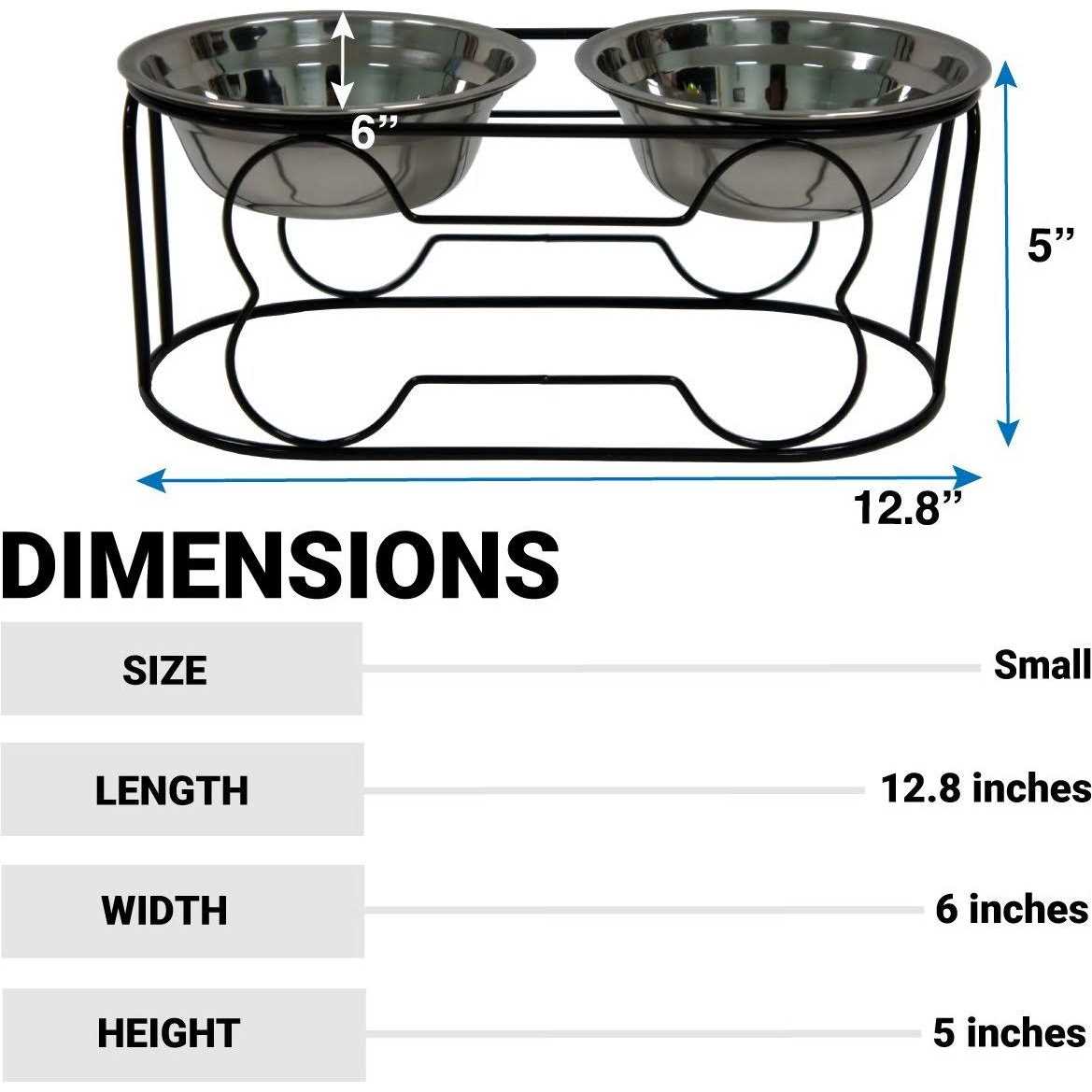 Wrought Iron Stand with Double Stainless Steel Feeder Bowls Z85063