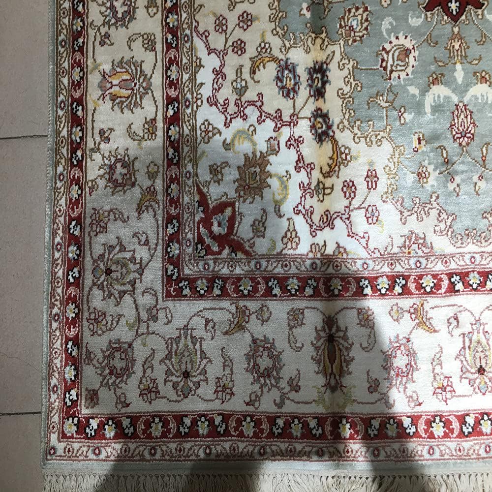 4ft x 6ft Handmade Silk Carpet N32457