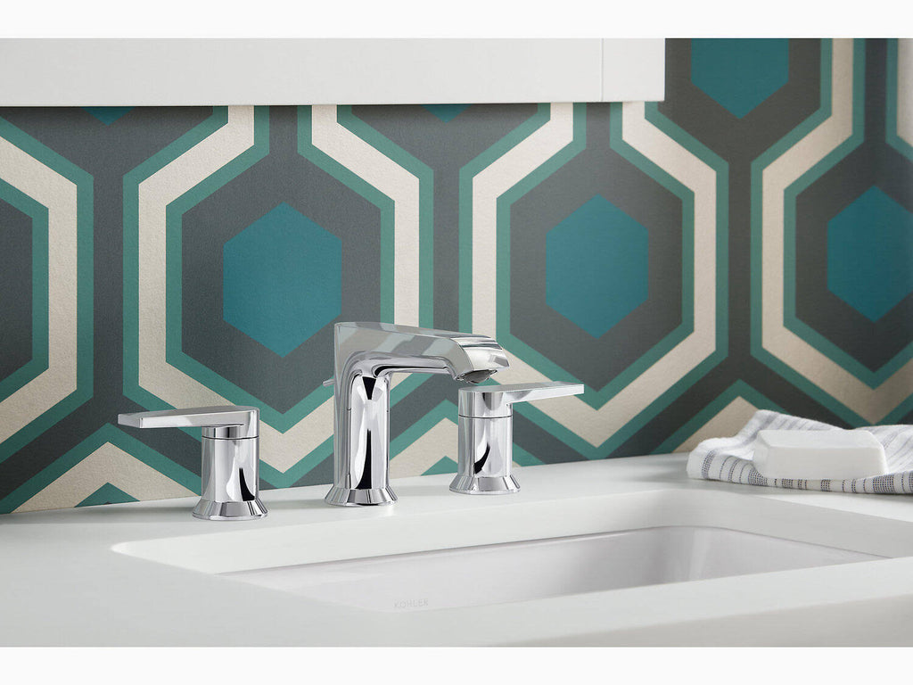 Vibrant Brushed Nickel Widespread Bathroom Sink Faucet P5494