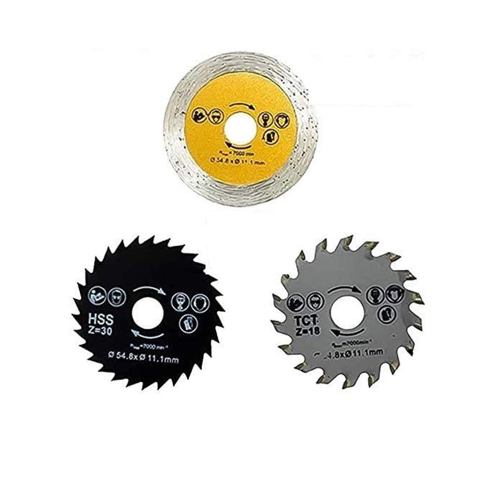 400W Compact Circular Saw Set with 3 Carbide Tipped Blade, Tool Box, Gloves O175311