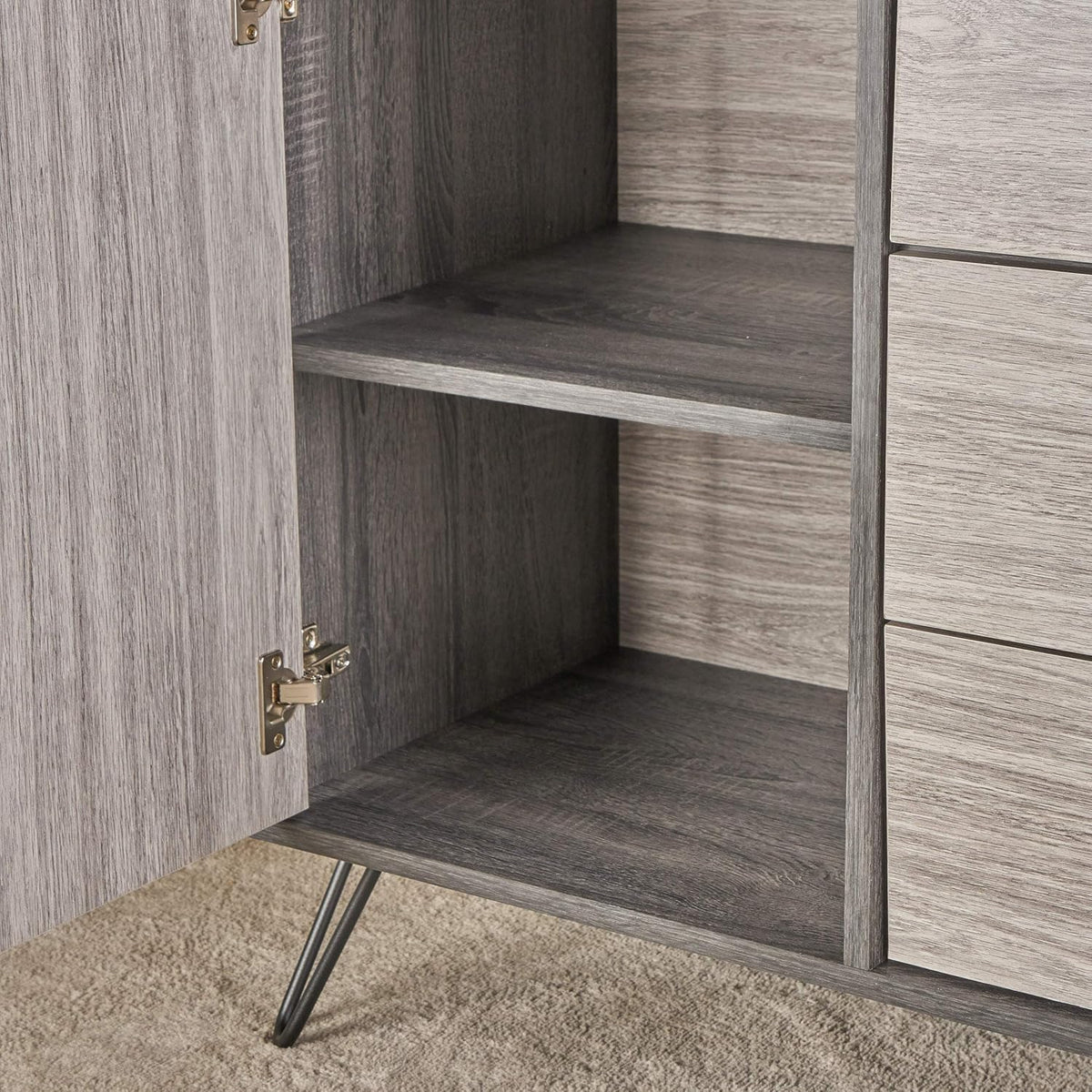 Grey Oak Cabinet O33026