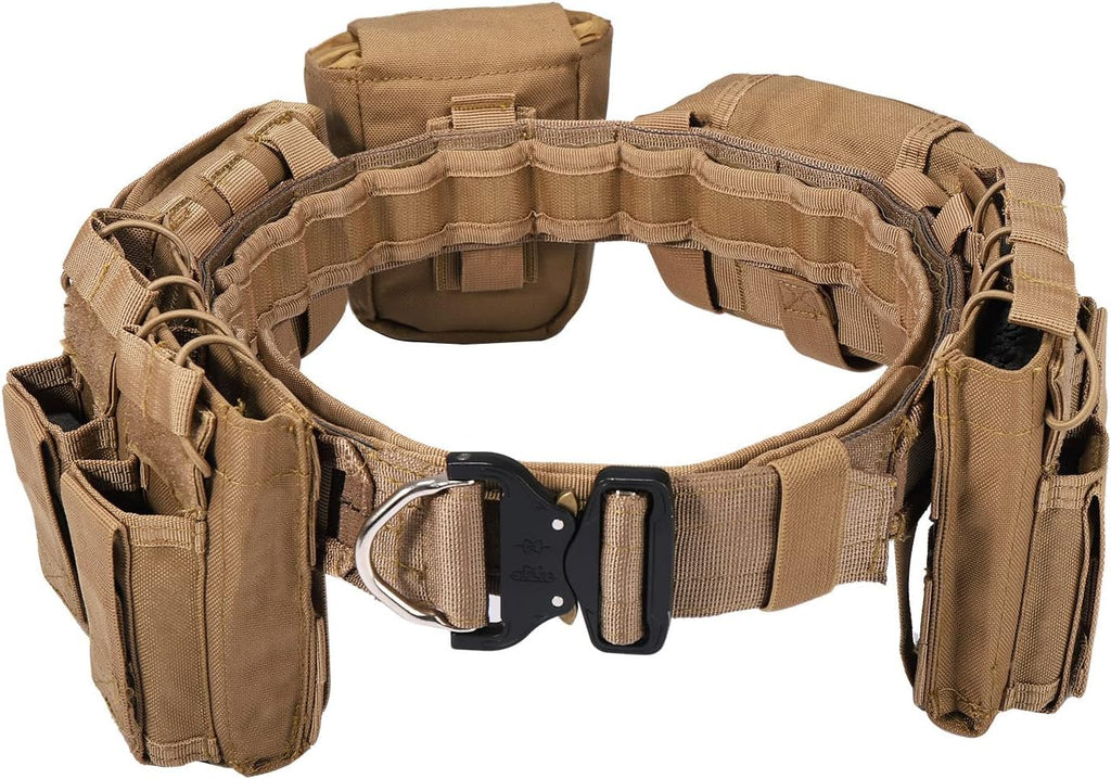 7 in 1 Tactical Modular Duty Belt Set with Pouches G235