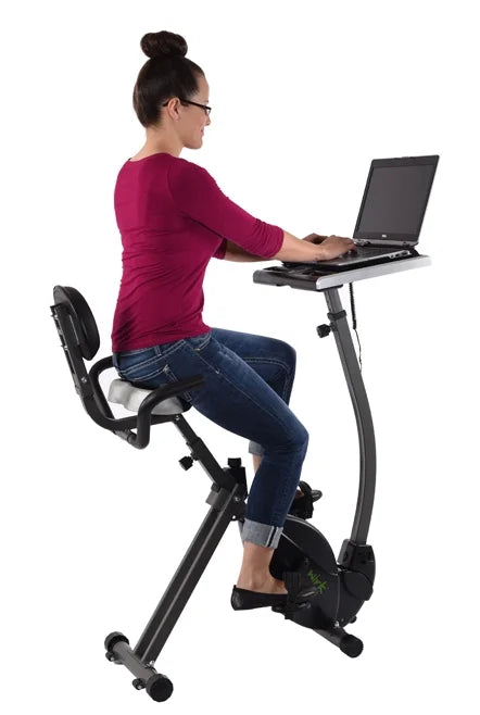Upright Exercise Bike Workstation and Standing Desk X488206