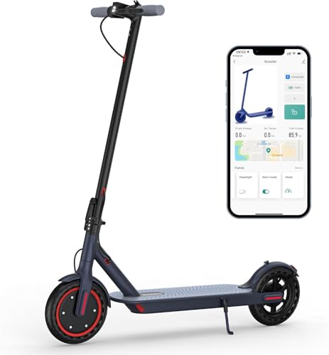 Electric Scooter, 350W/500W, 8.5" Tires, 21 Miles Range, 16/19Mph, Folding E-Scooter with Dual Braking, APP Control I9173