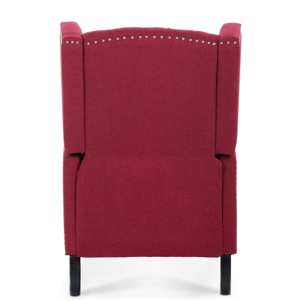Red Manual Wing Chair Recliner Z294