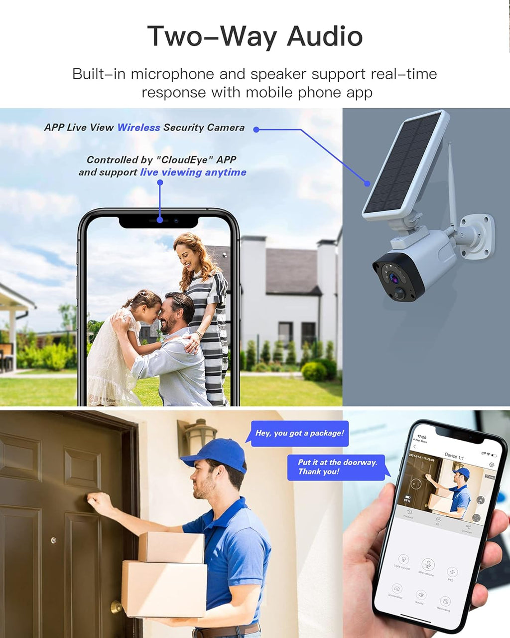 Wireless WiFi Security Camera System with 2 1080P Cameras and Base Station N366