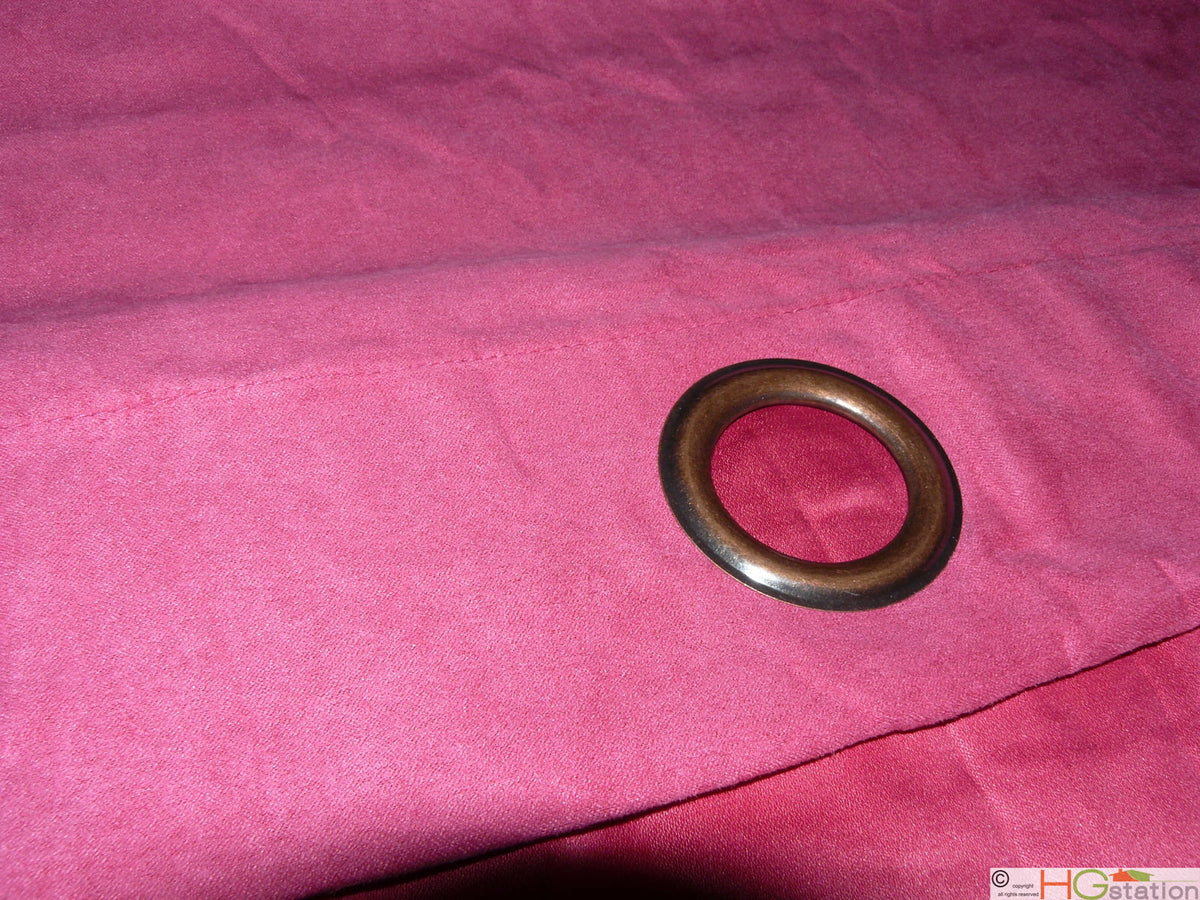 Hot Pink Faux Suede Grommet Curtain Panel Set 54x84 A2211