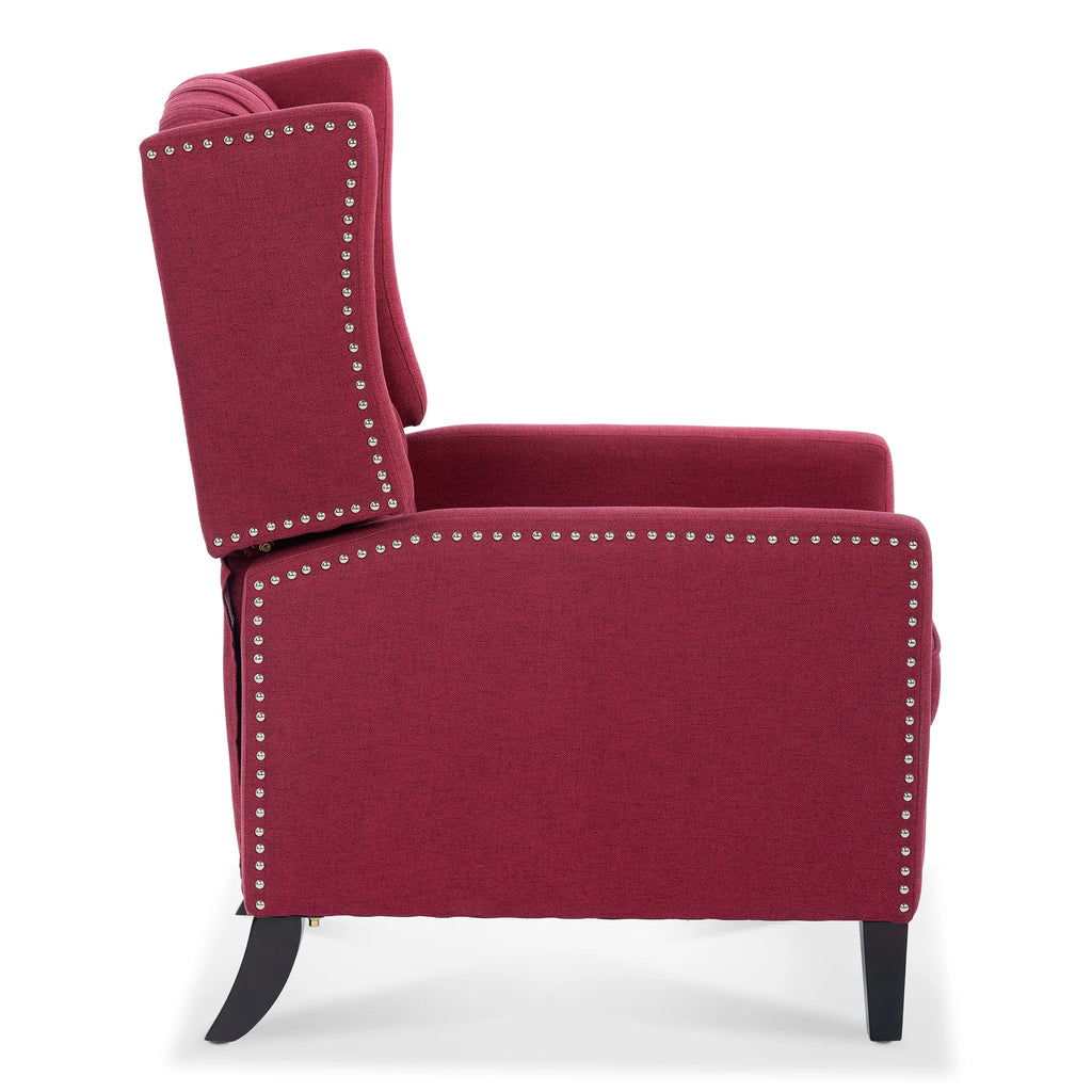 Red Manual Wing Chair Recliner Z294