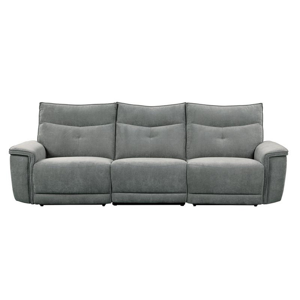 3-Piece Wood & Fabric Sofa in Dark Gray J42423