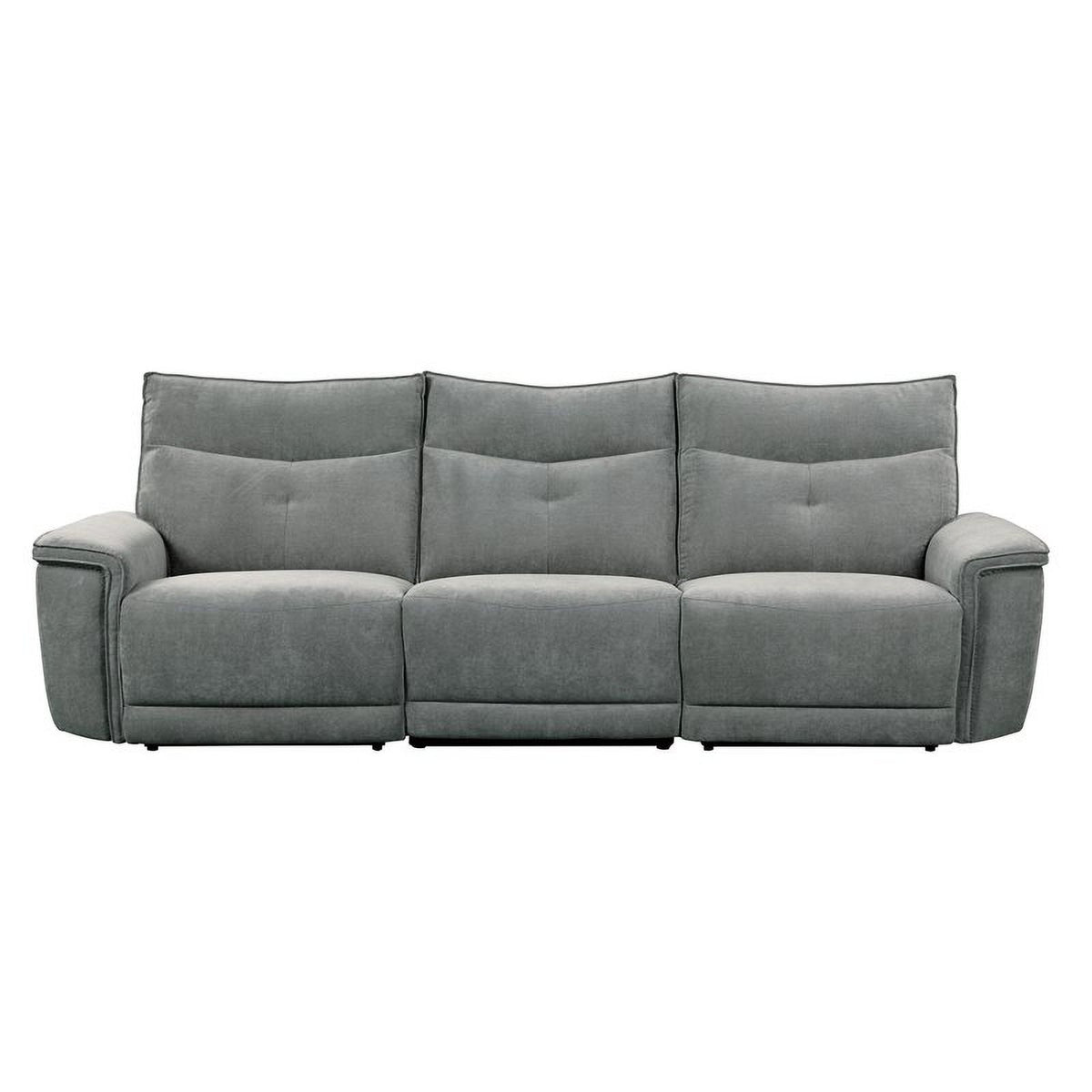 3-Piece Wood & Fabric Sofa in Dark Gray J42423