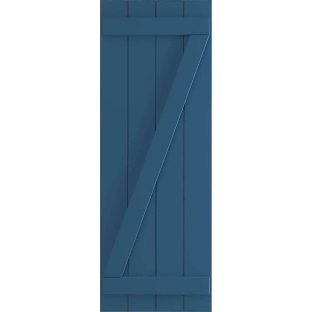 Sojourn Blue PVC Board and Batten Shutters (Per Pair) H4099