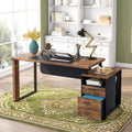 59 Inch Computer Desk with Drawers T428646