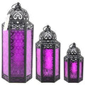3-Piece Moroccan Tall Iron Lantern Set Q937