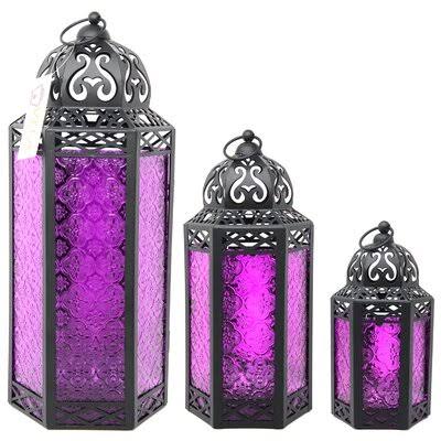 3-Piece Moroccan Tall Iron Lantern Set Q937