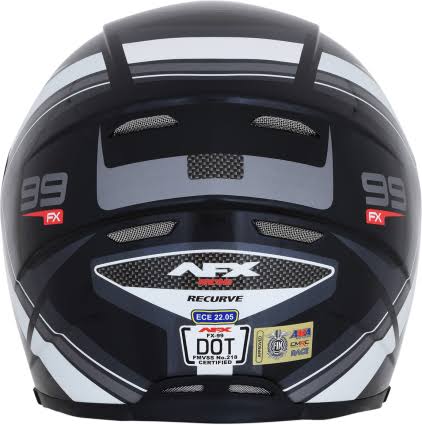 Pearl White/Red Recurve Helmet F366