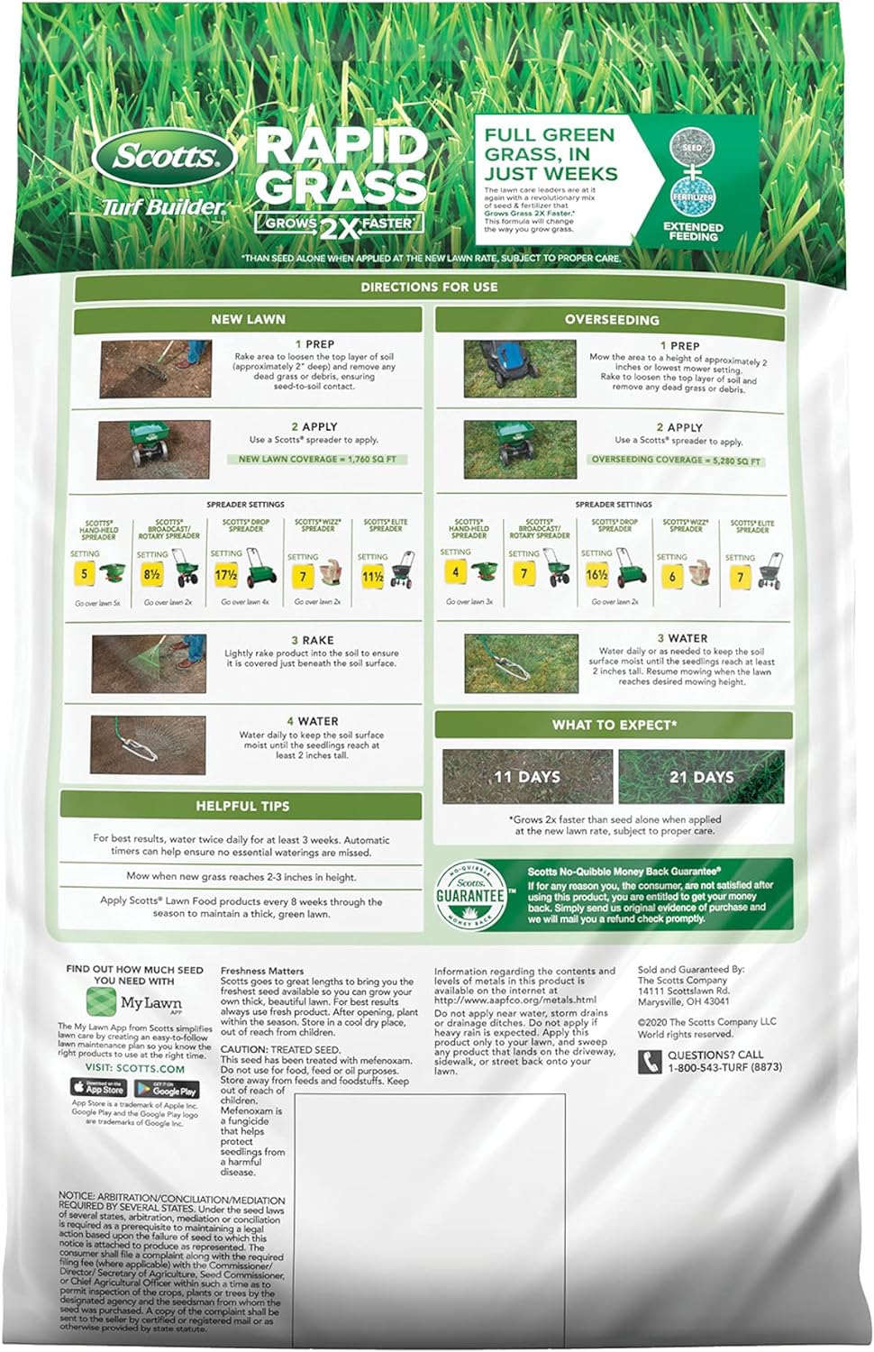 Tall Fescue Mix Seed & Fertilizer, 16 lbs. Pack of 2 Y23281