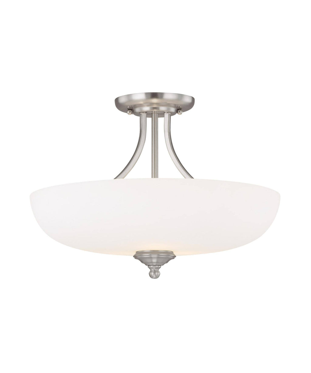 3 Light Semi-Flush Matte Nickel O30029