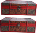 2pcs Wooden Jewelry Storage Case with Lock Ring O40499